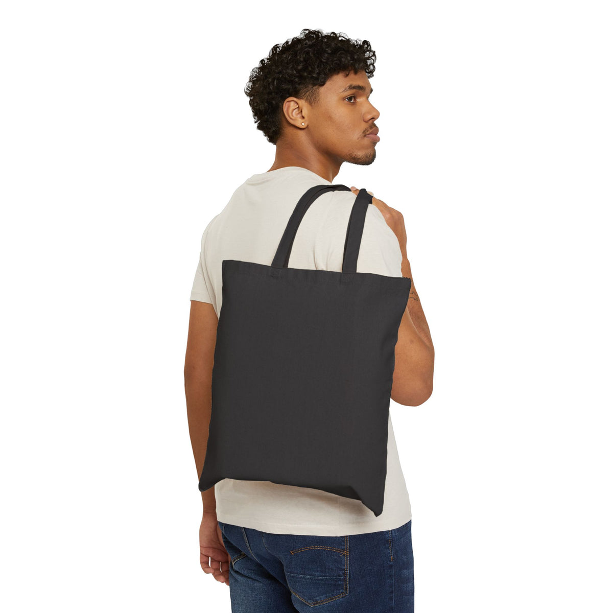 Halloween Witch & Black Cat Canvas Tote — Pumpkin Fall Market Bag