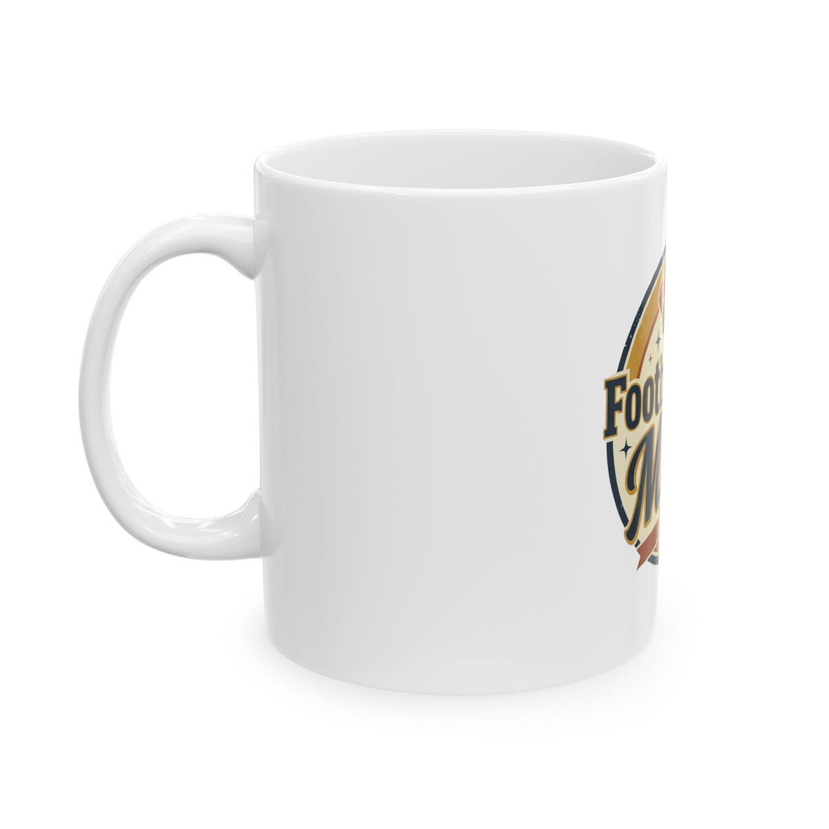 Football Mom Era Ceramic Mug — Retro Sideline Coffee Cup (11oz & 15oz)